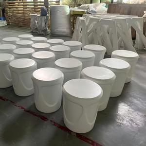 Modern FRP <b>Round</b> Side <b>Table</b> Contemporary White Accent End <b>Table</b> Small Coffee <b>Table</b> <b>for</b> Living Room Bedroom Hotel <b>Patio</b> Furniture - Product Image 5