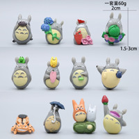 Película Japonesa, Juego de 12 Figuras de Acción de PVC de Studio Ghibli, Totoro, Miniaturas de Hayao Miyazaki, Muñecos en Miniatura, Decoración de Jardín