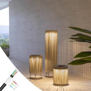 Nouveau Style extérieur IP65 <span class=keywords><strong>lampadaire</strong></span> solaire Source de lumière LED lampe de Table étanche pour balcon atmosphère décorative éclairage de pelouse - Product Image 3