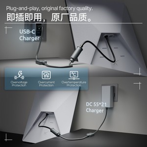 Mini cable de conversión con pantalla digital, 100W, tipo C a CC, adaptador de enchufe para encendedor de cigarrillos, 20cm, gris - Product Image 4