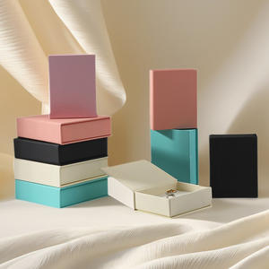 กล่องใส่เครื่องประดับแบบพลิกแม่เหล็ก กล่องของขวัญเครื่องประดับระดับไฮเอนด์ กล่องใส่แหวนพร้อมโลโก้สั่งทำ ขายส่ง - Product Image 1