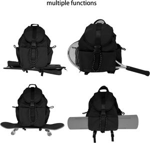 Sac à dos de sport de voyage pour hommes et femmes, sac à dos pour tapis de yoga, sac à cordon imperméable, sac d'étudiant, sac à dos de badminton - Product Image 3