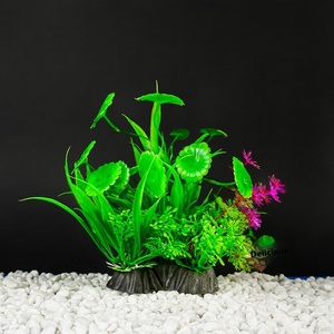 Bron Fabrikant Pvc 16Cm Bloemen Water Plant Gemengd Gras Gesimuleerde Micro-Landschap Decoratieve Ornament Fishtank Aquaria - Product Image 2