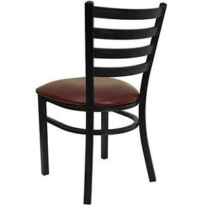 Sillas de Comedor Metálicas Contemporáneas para Restaurante, Cafetería y Comida Rápida con Asiento Acolchado de PU - Product Image 1