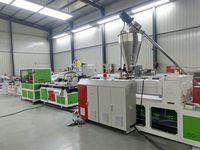Extrudeuse à double vis pour la production de profilés d'angle en PE/PVC, conception conique co-rotative, rapport L/D 22:1, 380V-440V, haute performance