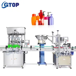 fully automatic 6 nozzles filling capping machine liquid detergent production line oil filling sealing line equipment