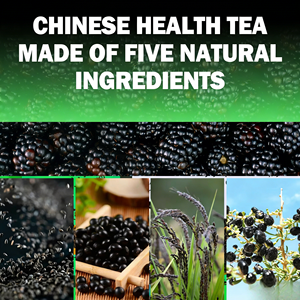 OEM Black <b>Health</b> Tea Five Ingredients Black Rice Black Beans Blackberries Organic Raw Herbal <b>Supplement</b> Rich in <b>Antioxidants</b> - Product Image 6