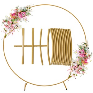 Arche circulaire en métal multifonctionnelle de haute qualité, réglable, pour fête d'anniversaire, support circulaire en métal, arche de mariage, vente chaude - Product Image 1