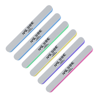 Vente en gros de limes à ongles droites pour manucure, polissoirs à ongles, avec logo personnalisé, pour usage en salon