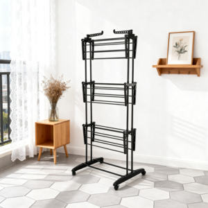 Stendibiancheria Regolabile all'Ingrosso, <span class=keywords><strong>Stendino</strong></span> Pieghevole <span class=keywords><strong>per</strong></span> Bucato, Stendibiancheria Verticale <span class=keywords><strong>per</strong></span> Casa con Ruote - Product Image 1