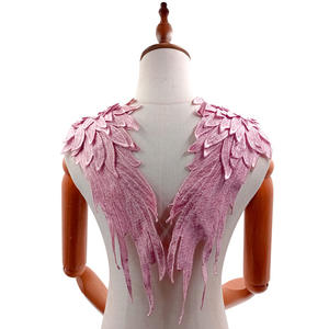 Parche de ala de Ángel bordado en blanco y negro de 1Paris, ropa de tela grande, parches para coser para ropa, Parche de plumas para vestido de camiseta - Product Image 5