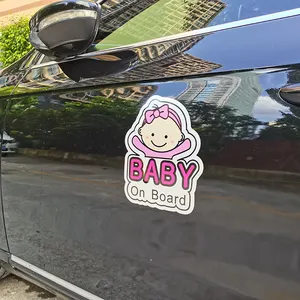 Auto Teken Reflecterende Magnetische Sticker Baby Aan Boord Bord Voor Auto