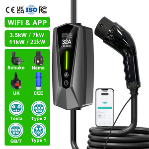 Cargador Rápido Portátil para Vehículos Eléctricos y Híbridos, 22 kW, Tipo 2, Nivel 2, 32 Amperios, 11 kW, 7 kW, para BYD EV - Product Image 1