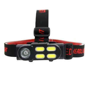 cheap price 18650 Rechargeable battery USB Head lamp low moq light weight high quality XPE COB LED Headlamp