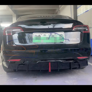 Phụ tùng ô tô Tesla <span class=keywords><strong>Model</strong></span> <span class=keywords><strong>3</strong></span> 2019-2022, chất liệu nhựa, màu đen bóng, bộ khuếch tán sau kèm đèn LED, bán buôn từ nhà máy - Product Image 6