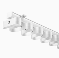 Sistema de rieles de cortina plegable tipo S de alta resistencia DaiRui para hoteles comerciales, rieles de techo de aluminio para proyectos de gran volumen