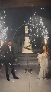 آلة إطلاق شرارة الألعاب النارية بجهاز تحكم عن بعد على شكل قوس نصف دائرة لتزيين حفلات الزفاف والمسرح - Product Image 4