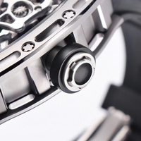 Montre Tourbillon Classique en Forme de Tête de Mort, Design Mécanique Luxueux, Style Unique Mettant en Valeur la Personnalité