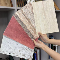 Pierre flexible en travertin 3D Carreaux en céramique Panneau de pierre naturelle souple Revêtement mural Mur intérieur Mcm Matériau de construction