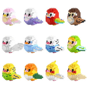 Mini <span class=keywords><strong>Blocs</strong></span> de Construction Micro-Particules pour Oiseaux (Perroquet, Nymphéa, Ara) – Petites Briques Modèle Puzzle Éducatif en Plastique pour Enfant - Product Image 5