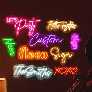 Nuovo Design realizzato a mano insegna al Neon LED UV stampa lettera personalizzata Logo personalizzato a parete in acrilico insegna al Neon