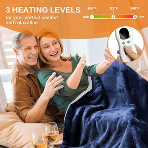 Chăn điện King Size hai mặt, chất liệu flannel + sherpa, thương hiệu Ainik - Product Image 3