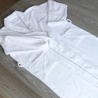 Robes de chambre d'hôtel pour femmes, hôtel de luxe, polaire blanc pour filles, velours à poils coupés, robe 100% coton