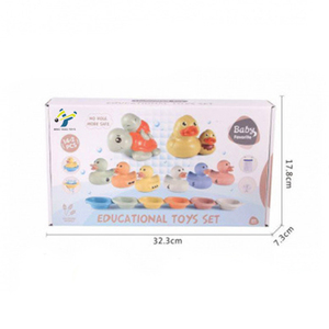 Jouets Montessori MY TOYS, jouets en PVC, bateau flottant cognitif, ensemble de jouets pour baignoire, canard, tortue, motif de dessin animé, logo personnalisé pour bébé, tout-petit - Product Image 4