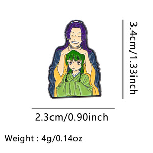 Broches de Bisutería de Moda, Broche de Anime de Aleación con Diseño de Personajes de Kusuriya No Hitorigoto <span class=keywords><strong>MAOMAO</strong></span>, Pin de Metal para Manualidades - Product Image 6