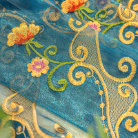 Offre Spéciale rideaux brodés en dentelle de luxe 100% rideaux en tissu brodé en polyester pour le salon