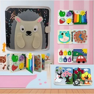 Livre d'activités en feutre sur le thème de la ferme pour enfants, jouet éducatif pour la reconnaissance des animaux et l'éveil précoce, livre silencieux - Product Image 6
