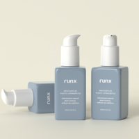 Pompe de presse bouteille de lotion pour le visage forme carrée en plastique PET 120ml bouteille de fond de teint de maquillage pour emballage de soins de la peau cosmétique
