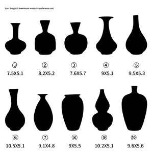 Vaso Piccolo Vintage in Ceramica HC063 con Effetto Forno per Decorazione Scaffale, Composizioni Floreali Secche, Ornamento da Scrivania e Ufficio - Product Image 3