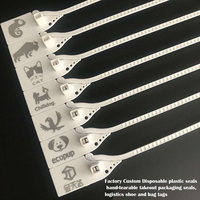 Sceau de sécurité en plastique à déchirure manuelle, étiquette de sécurité en plastique, bande de scellage en plastique, scellages jetables à déchirure manuelle pour emballages à emporter