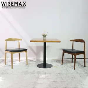 WISEMAX мебель в нордическом стиле из цельного дерева с локтем обеденный стул для ресторана, деревянный стул оптом