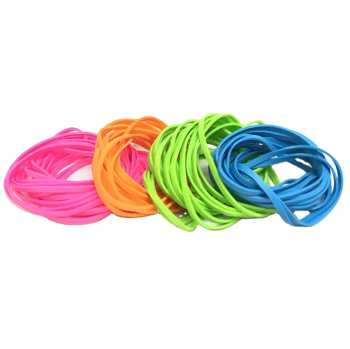 Green Natural Rubber Strong Elastic Bands 1.4mm Width Eco Quality Business Home 