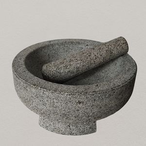 <span class=keywords><strong>Molcajete</strong></span> de Granito Gris Ecológico, Mortero y Pilón de Piedra, Redondo, Duradero, Apto para Alimentos, Utensilios de Cocina - Product Image 5