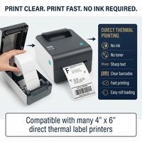 Étiquettes en papier thermique direct 4x6, rouleaux d'étiquettes d'expédition avec code-barres, fournisseur OEM pour la logistique d'expédition en entrepôt