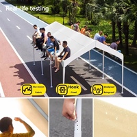 Carpa Portátil para Ferias Comerciales, Impermeable, con Protección Solar, de Una Sola Capa, Toldo Comercial, Carpa de Tres Lados para Puestos de Mercado