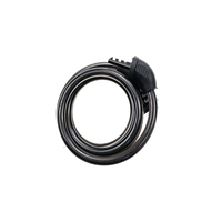 Lucchetto a Cavo per Bicicletta YH3419, Lucchetto Combinato Portatile di Sicurezza a 4 Cifre, Cavo in Acciaio Riconfigurabile