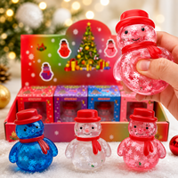 Jouet Squishy Bonhomme de Neige de Noël Mignon à Remontée Lente Anti-Stress, Jouet Fidget, Coffret Cadeau de Fêtes pour Enfants, Idéal pour Faveur de Fête, Vente en Gros