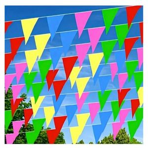 Banderines Rectangulares de Poliéster 100% al por Mayor, Coloridos, para Cumpleaños, Bodas, Festivales, Banderas y Pancartas Promocionales - Product Image 3