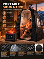 Tenda Sauna Uap Kering Bulat Motif Titik Dua Warna, Pod Sauna Portabel untuk Spa Rumah OEM