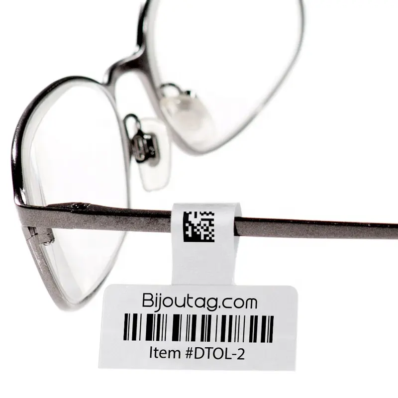 Prezzo all'ingrosso personalizzato occhiali di lusso o etichetta di gestione dei gioielli etichetta adesiva con etichetta con codice a barre per lusso antifurto