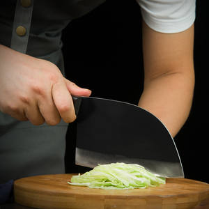 पूर्ण तांग लकड़ी संभाल 4mm मोटी पोल्ट्री हड्डी सब्जी काट उपहार बॉक्स हड्डी क्लीवर सर्बियाई कसाई चाकू के साथ चमड़े म्यान - Product Image 6