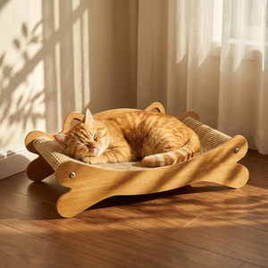 Rascador para Gatos de Papel Corrugado Multicapa de Alta Densidad, Nido Integrado Resistente al Desgaste y a los Arañazos, Sofá Reclinable para Gatos - Product Image 3