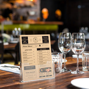 ขายส่งที่กําหนดเองเคาน์เตอร์เมนูการ์ดหนังสือเล่มเล็กอะคริลิคผู้ถือโบรชัวร์ <span class=keywords><strong>8</strong></span>.5 <span class=keywords><strong>x</strong></span> <span class=keywords><strong>11</strong></span> ผู้ถือป้าย - Product Image 6