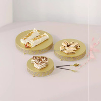 Soporte para Pasteles Dorado Hueco Creativo Europeo para Decoración de Mesa de Postres en Bodas, Personalizable