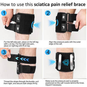 Correas de Soporte Ajustables para Piernas para Alivio de la Presión por Ejercicio para Molestias del Nervio Ciático Protectores de Piernas # HT-05 - Product Image 6