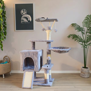Rascador de árbol de gato multicapa integrado, plataforma de salto de Sisal estándar FBA para gatos de apartamentos pequeños, venta al por mayor, escalada de gatos - Product Image 1